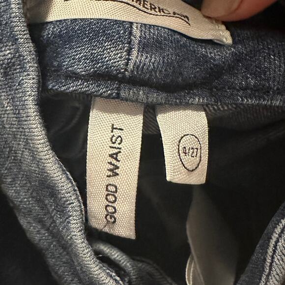 Good American Good Waist Distressed Skinny Stretch Slim Denim Jeans GW113T 4/27 - Picture 16 of 16